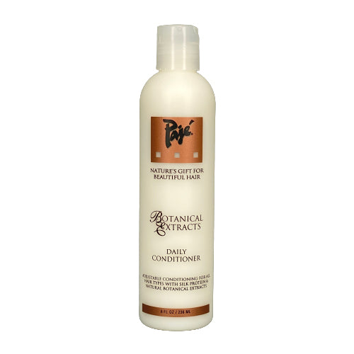 Pajé Daily Conditioner deep conditions dry, damaged, and chemically treated hair in just 60 seconds. Enriched with amino acids and vitamins essential to hair nutrition. Botanical extracts help energize and revitalize depleted, stressed hair. Unique anti-static formula fights flyaway hair and frizzies. Produces exceptional manageability and a healthy luster. ​