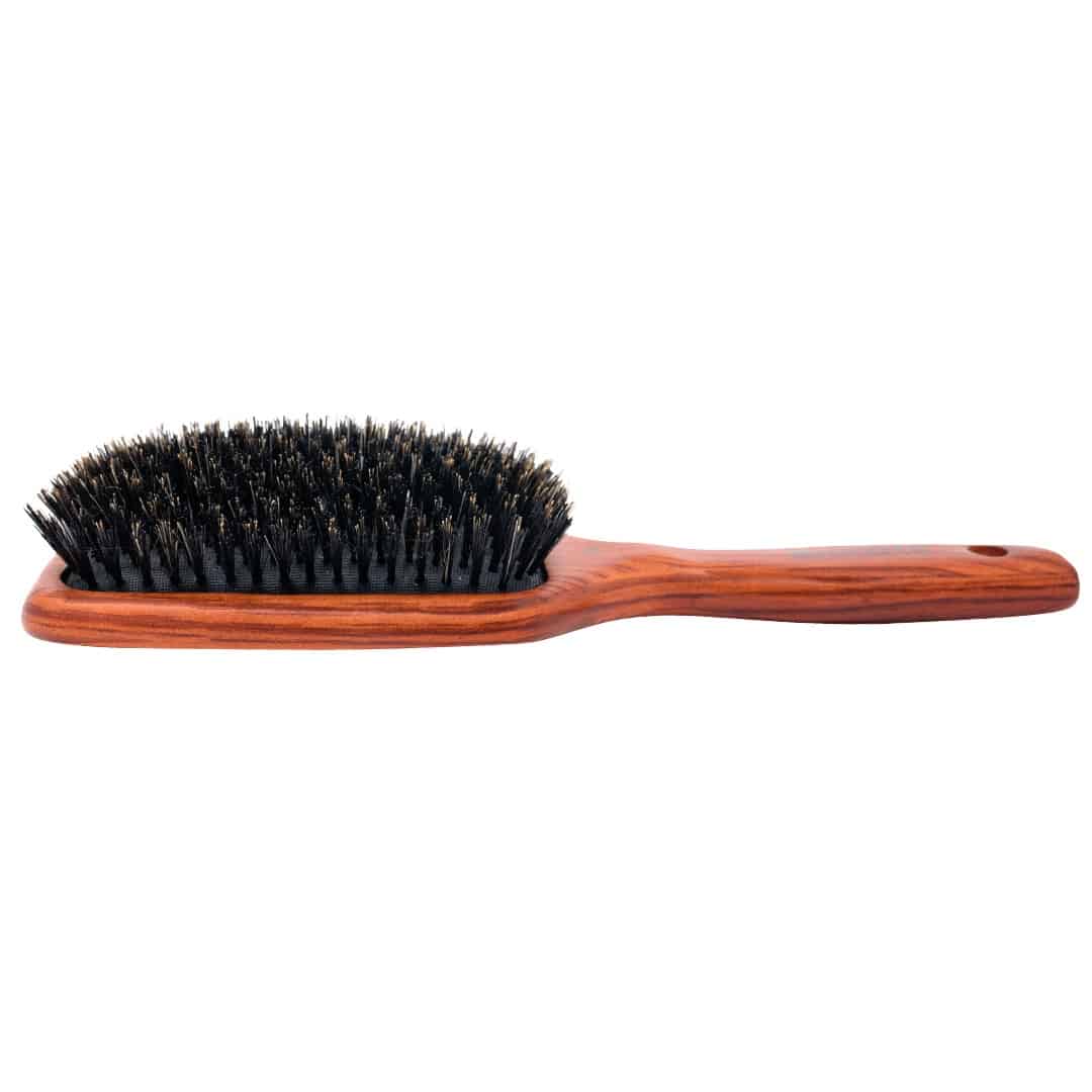 The DeVille 100% Boar Paddle is the ideal hairbrush for men, women, and children with straight, fine, and normal hair types. Use this brush for effortless smoothing and daily upkeep.