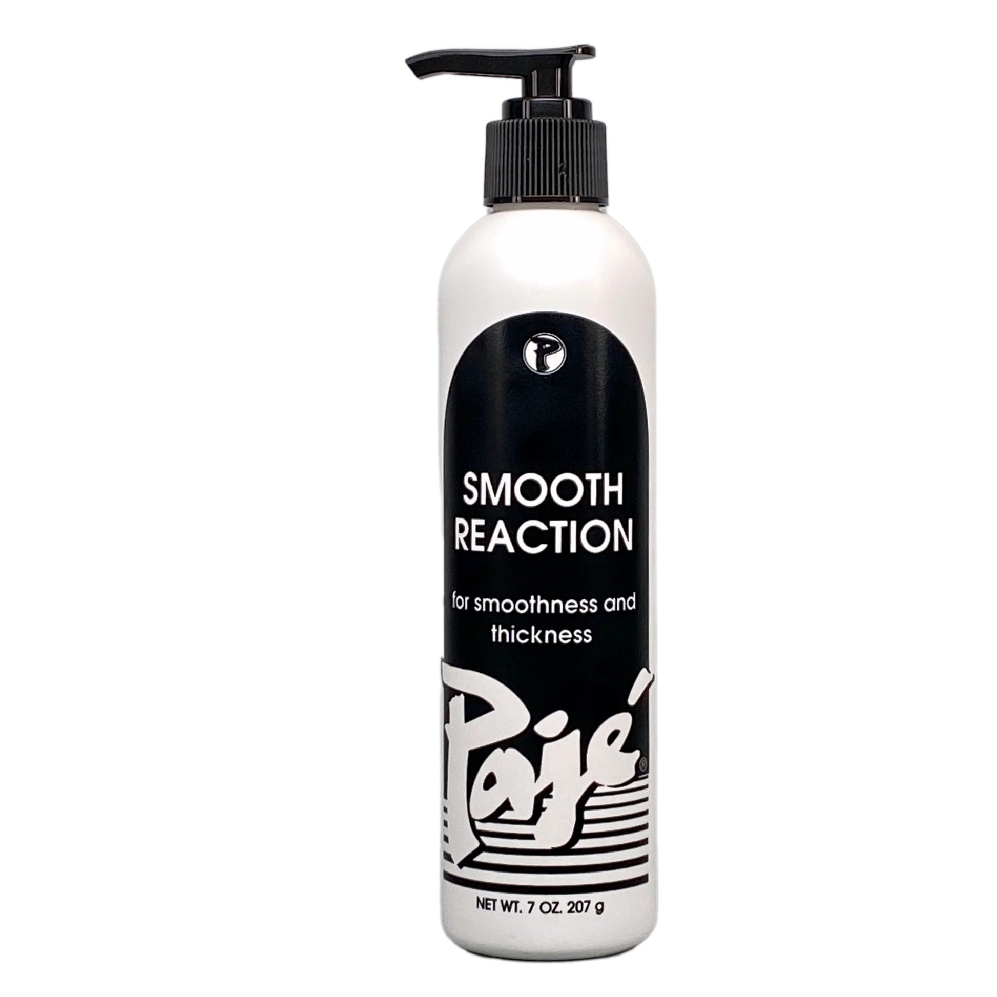 Pajé Smooth Reaction smoothness, shine, soft hold, volume, dimension, and protection all in one product. Smooth Reaction can be used on all hair types. Straighten curly, frizzy hair, or add life to thin, fine hair. Leaves hair with a tremendous amount of fullness and body when blow-dry styling or letting hair dry naturally. No Sodium Lauryl or Laureth Sulfates (SLS), Paraben, and Alcohol-free.
